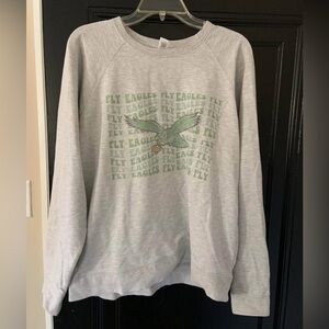 Gray Sweatshirt with 'Fly Eagles' Graphic